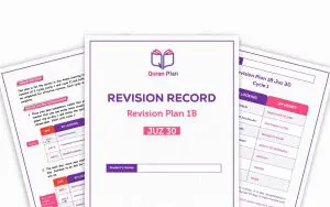 Quran Revision Plan 1B Quran Revision Plan 1B