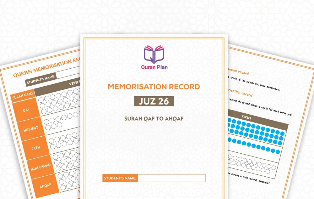 Memorisation Record Juz 26